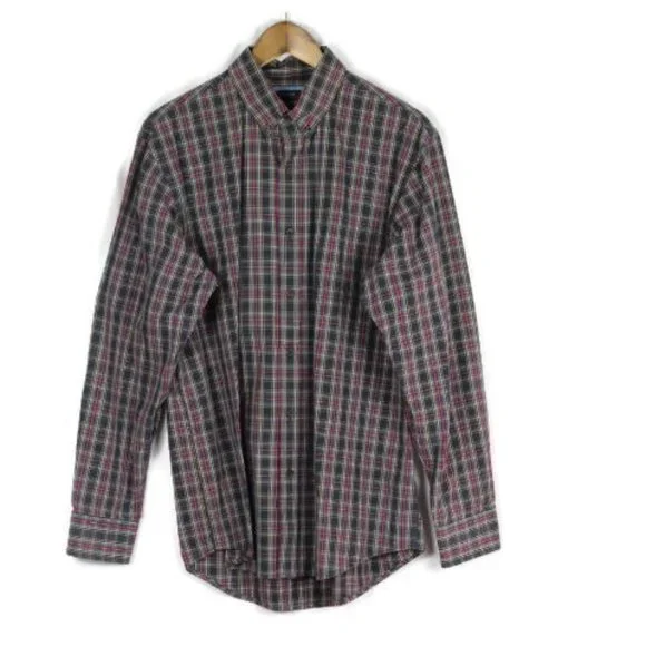 men's gray dress shirt Men's Grey Long Sleeve Dress Shirt, Stain Repellent, Wrinkle Resistant